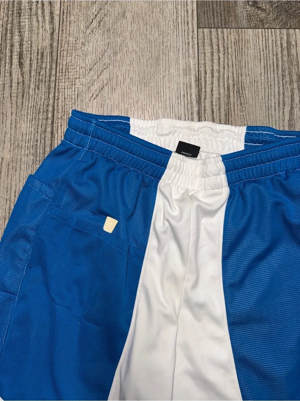 Vintage 90s Air Jordan white blue basketball pants joggers